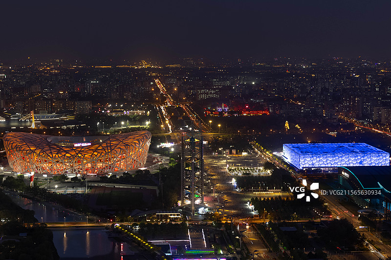 奥体中心的夜晚图片素材