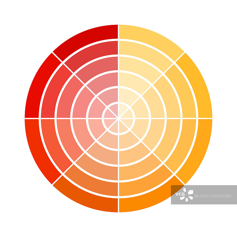 温暖色调调色板渐变色圆形艺术作品图片素材