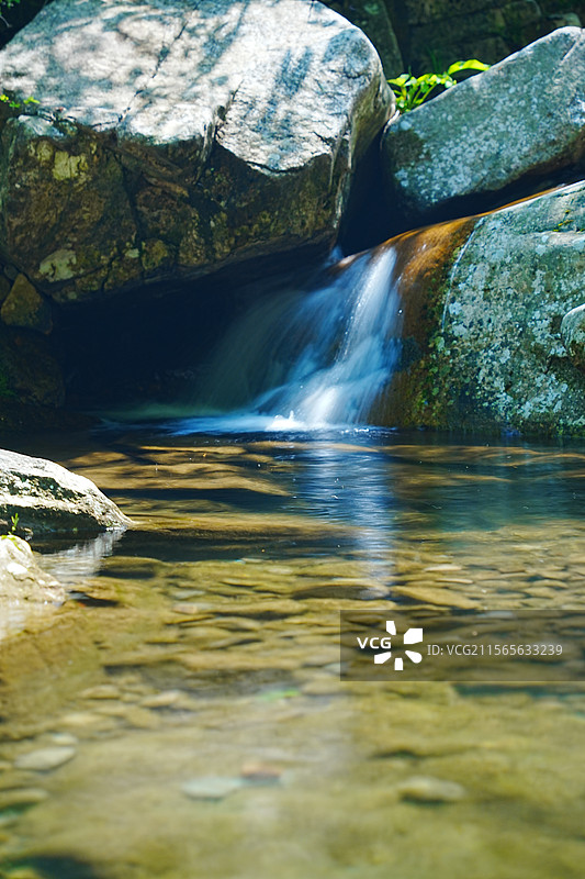 浙江湖州安吉浙北大峡谷溪流特写图片素材
