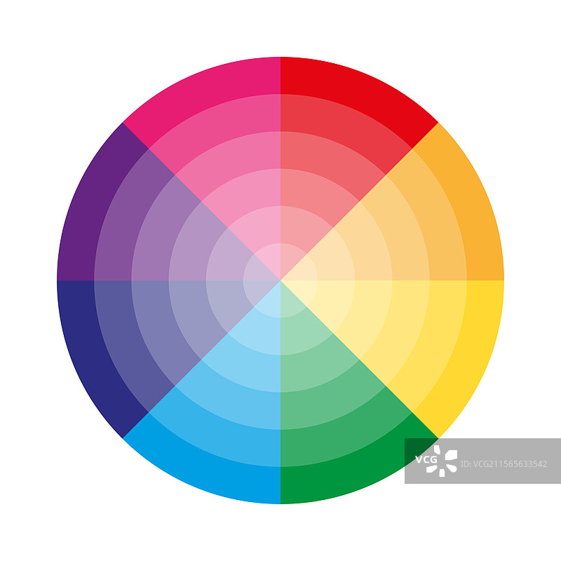 明亮的色轮，生动的色调光谱，艺术感十足图片素材