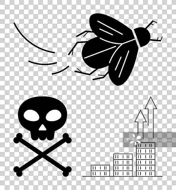 经济增长受到害虫侵扰的威胁图片素材