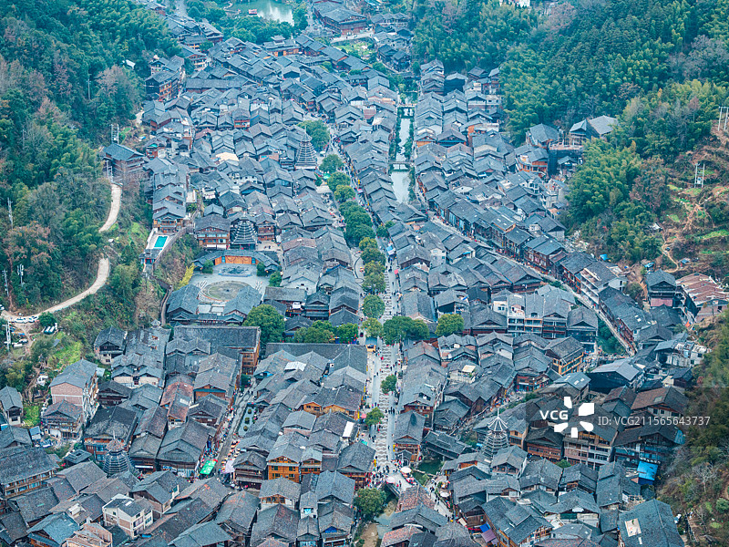 贵州黔东南肇兴侗寨图片素材