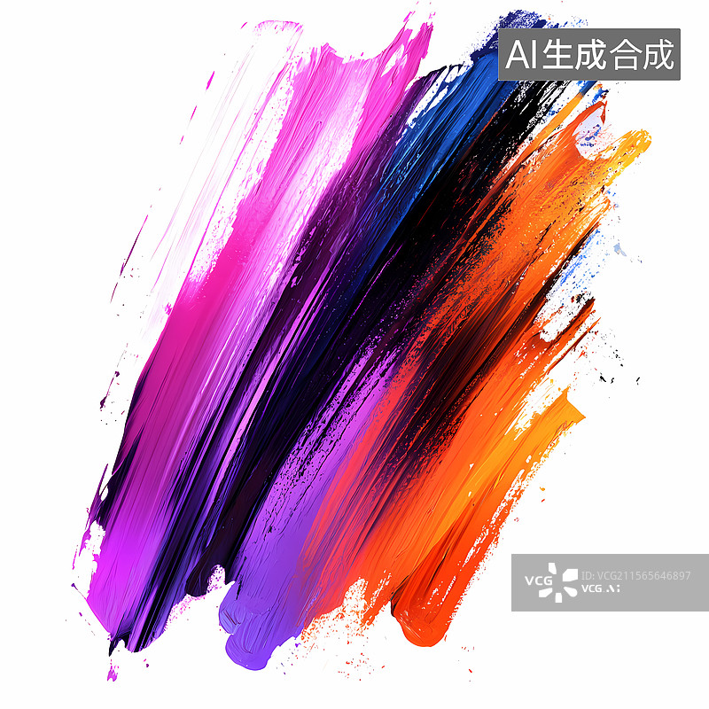【AI数字艺术】抽象色彩泼墨画图片素材