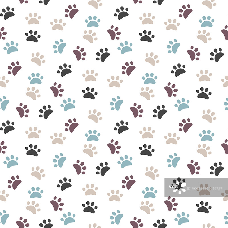 五彩斑斓的爪印图案图片素材