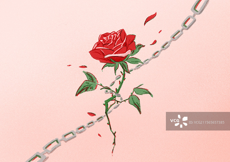 铁链玫瑰图片素材