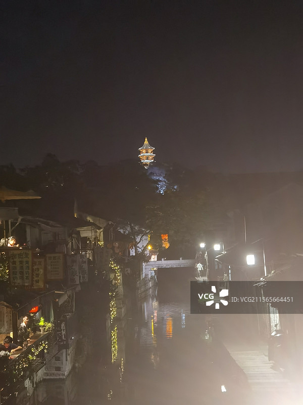 绍兴蕺山街夜景图片素材