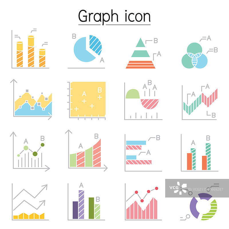 图表图解数据信息图标集图片素材
