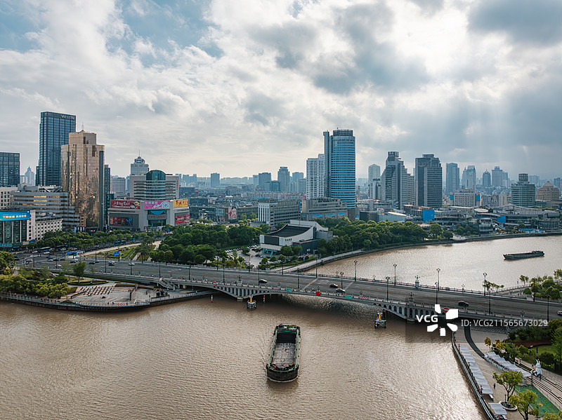 浙江宁波奉化江新江桥 宁波三江口景色图片素材