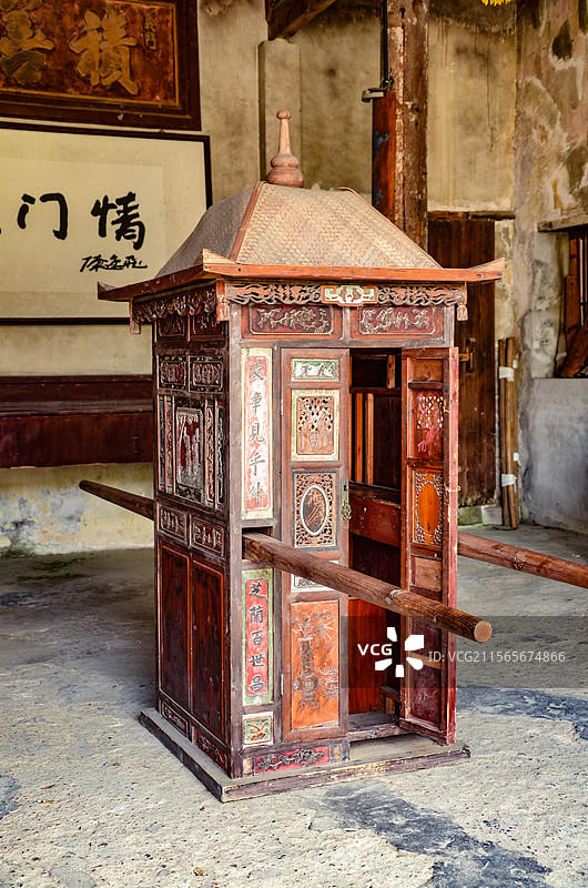 杭州富阳龙门古镇景区义门图片素材