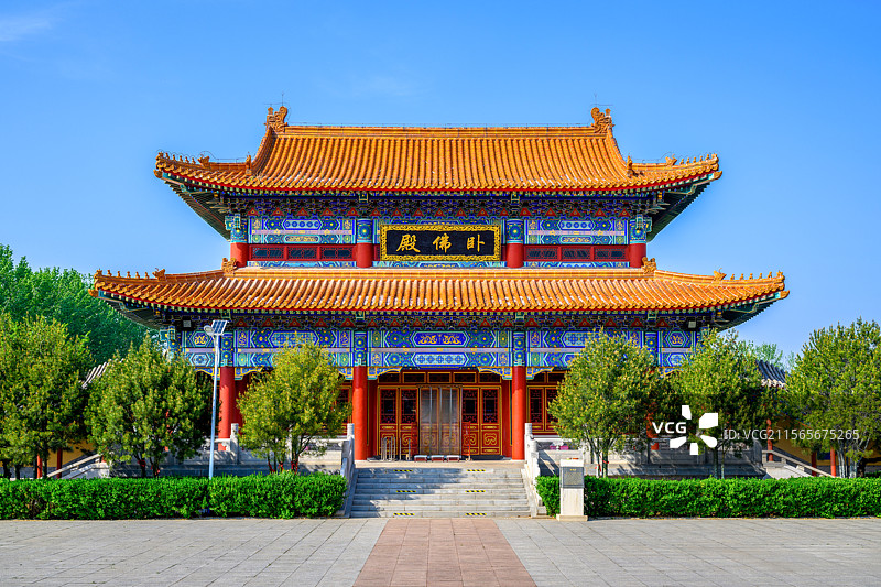 天津玉佛禅寺(千尊玉佛寺)卧佛殿图片素材