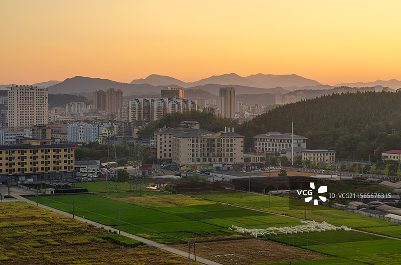 中国福建南平市延平区郊外城市风光图片素材
