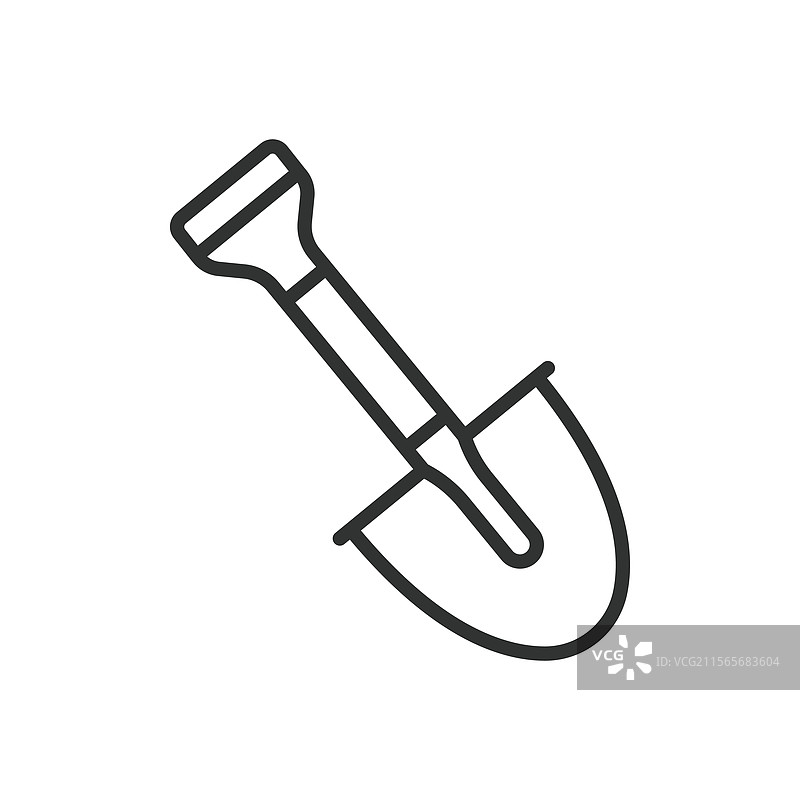 铲子图标，线条设计，铲土工具图片素材