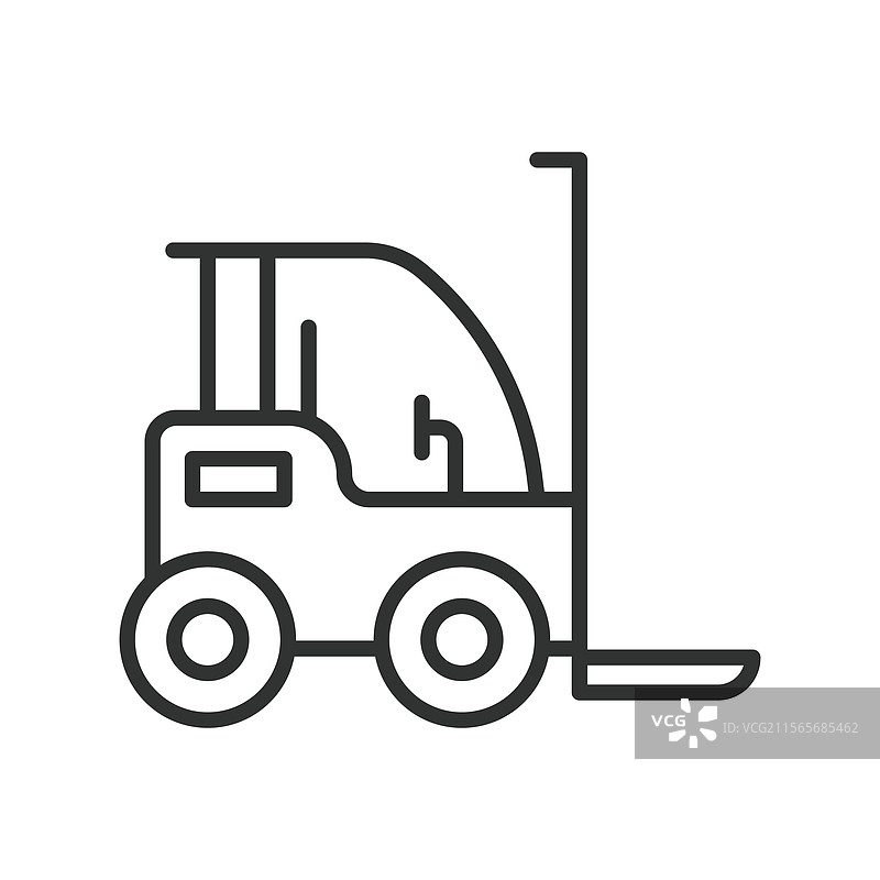 叉车图标，线条设计，工业叉车图片素材