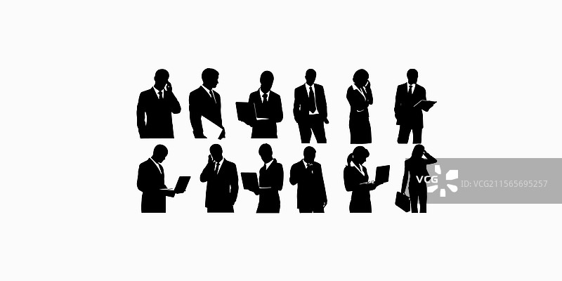 商业人士剪影集合图片素材