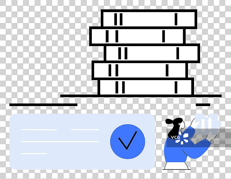 在服务器堆旁边管理数据任务的人图片素材