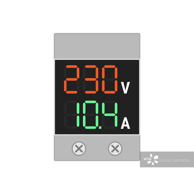 DIN导轨用数字电压表和电流表图片素材