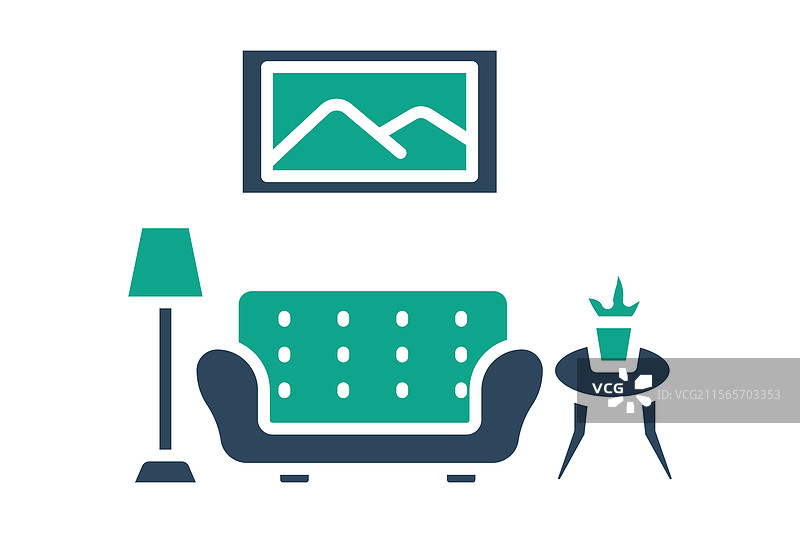 室内图标 实心图标 风格图标 相关于图片素材