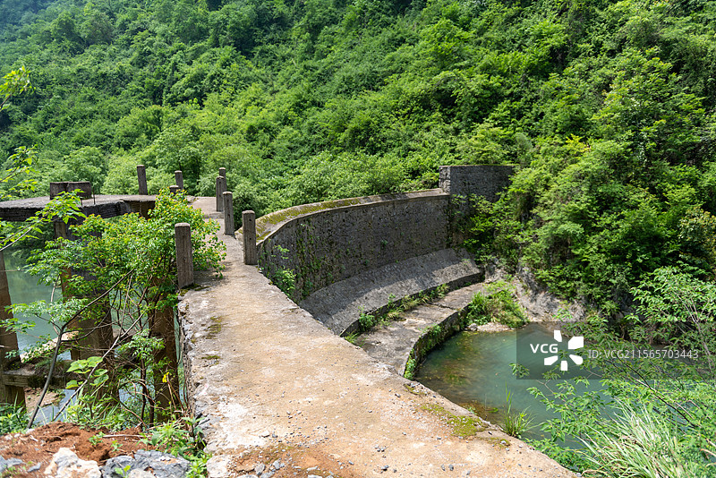 崇阳小九寨水坝图片素材