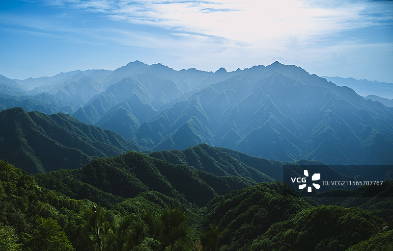 西安祥峪森林公园卧虎峰图片素材