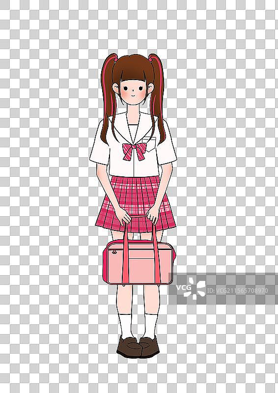 制服少女图片素材