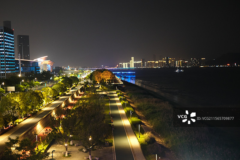 温州瓯江路城市阳台风光图片素材