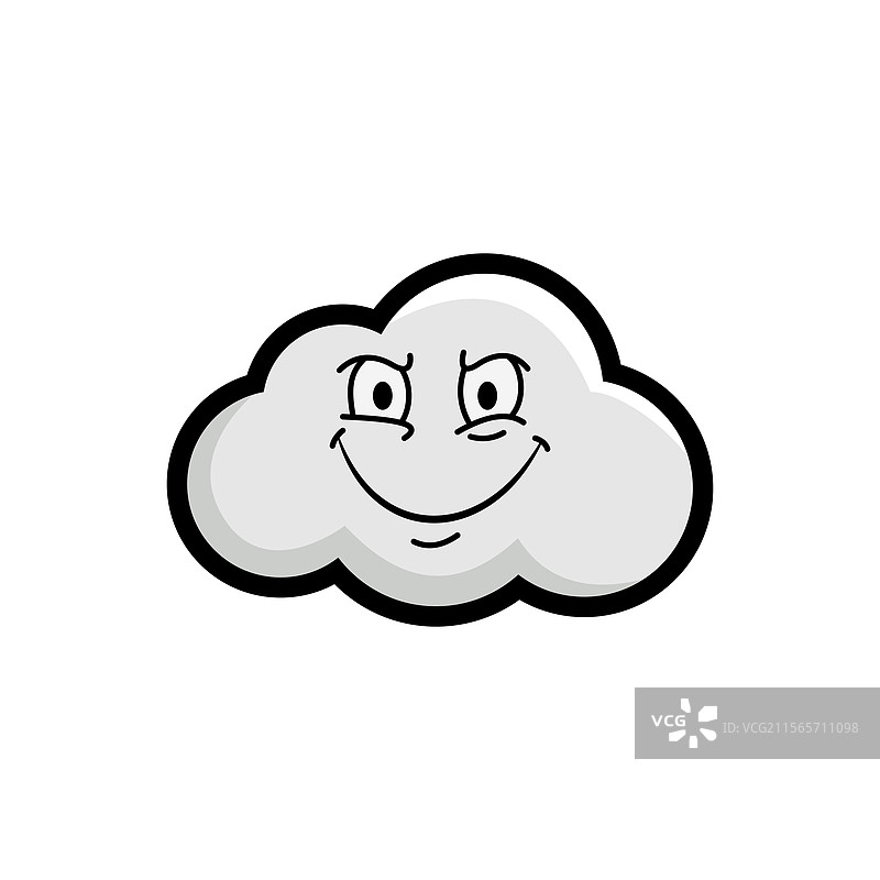 卡通云朵吹风图片素材