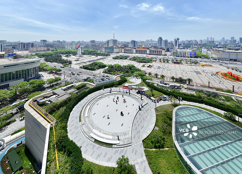 江西南昌红色旅游八一广场南昌起义纪念塔江西美术馆图片素材