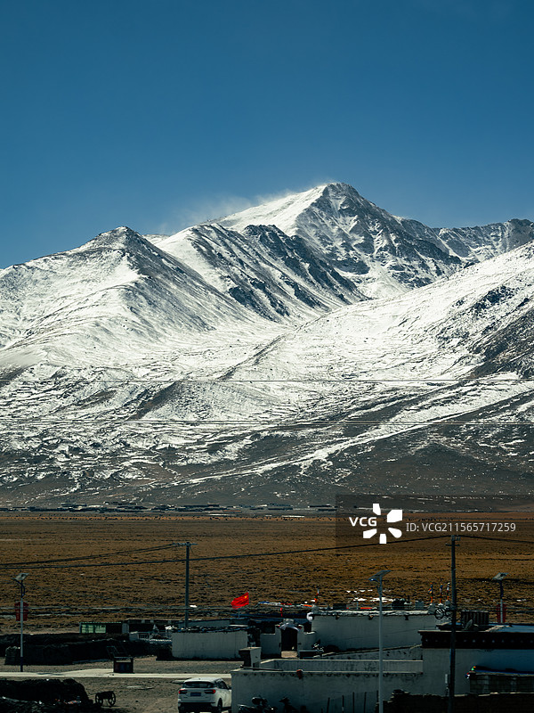 进藏列车Z8991，西藏沿途风景图片素材