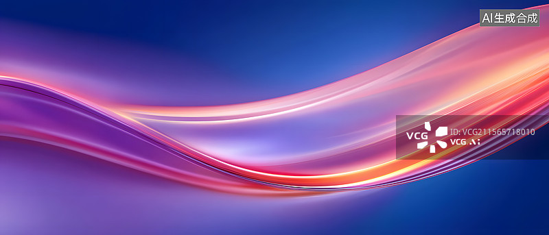 【AI数字艺术】流光溢彩的抽象波浪图案图片素材