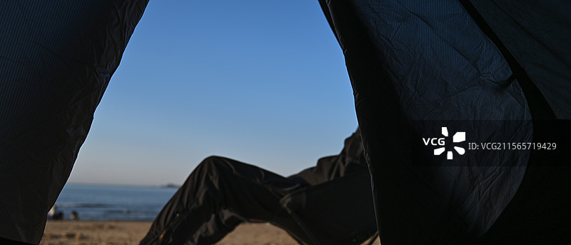 海滩露营图片素材