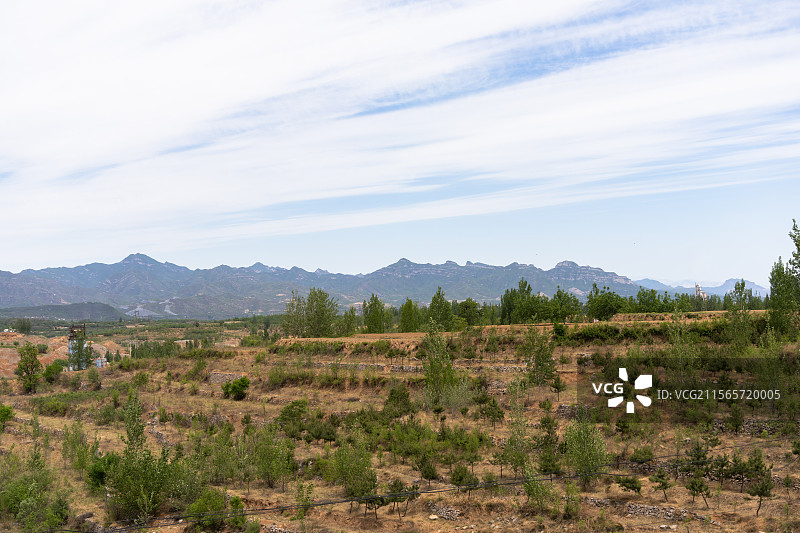 夏季的山水风光美景图片素材
