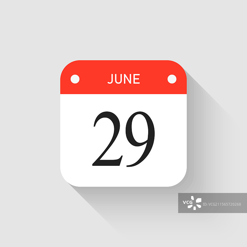 图标页面日历 - 6月29日图片素材