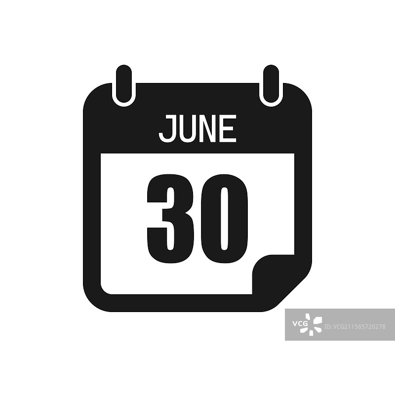 图标页面日历 - 6月30日图片素材