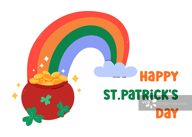 圣帕特里克节贺卡图片素材