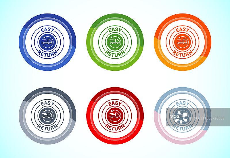 简单退货图标设计，简单退货标签图片素材