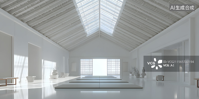 【AI数字艺术】明亮艺术空间图片素材