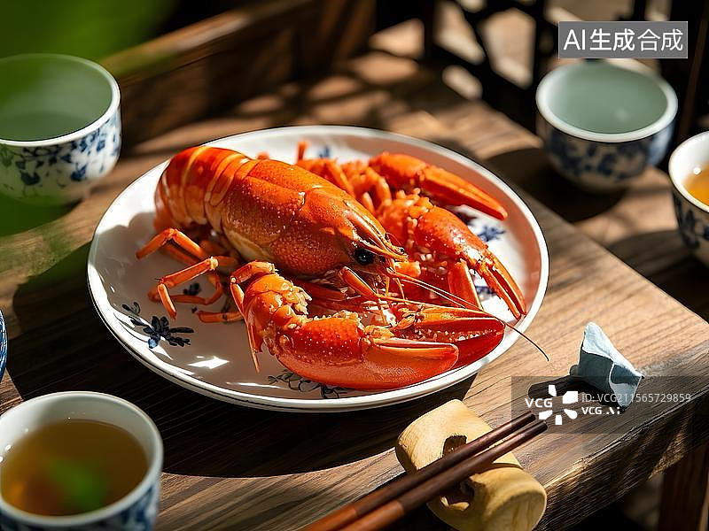 【AI数字艺术】清蒸小龙虾图片素材