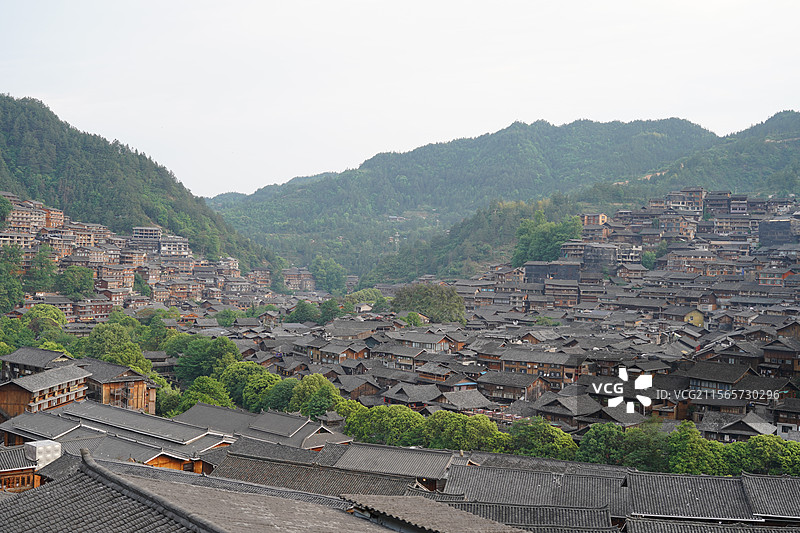 西江千户苗寨的昼夜图片素材