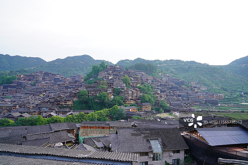 西江千户苗寨的昼夜图片素材