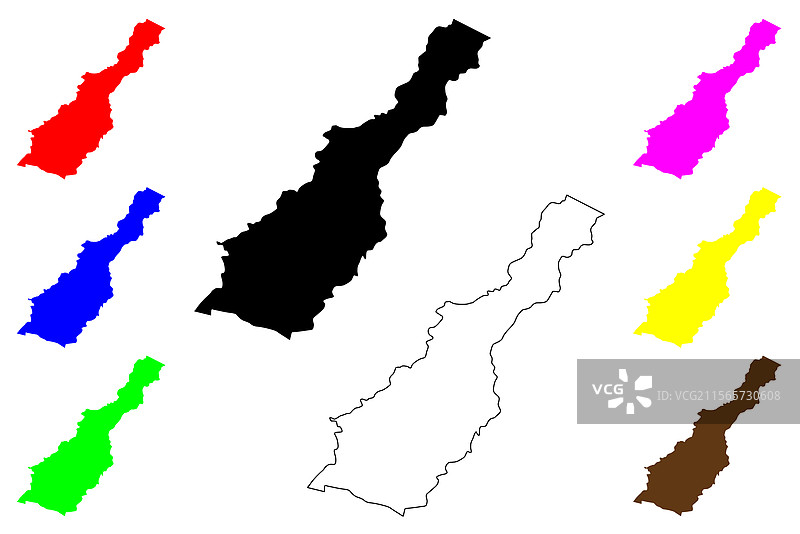 哥斯达黎加共和国阿拉胡埃拉市地图图片素材