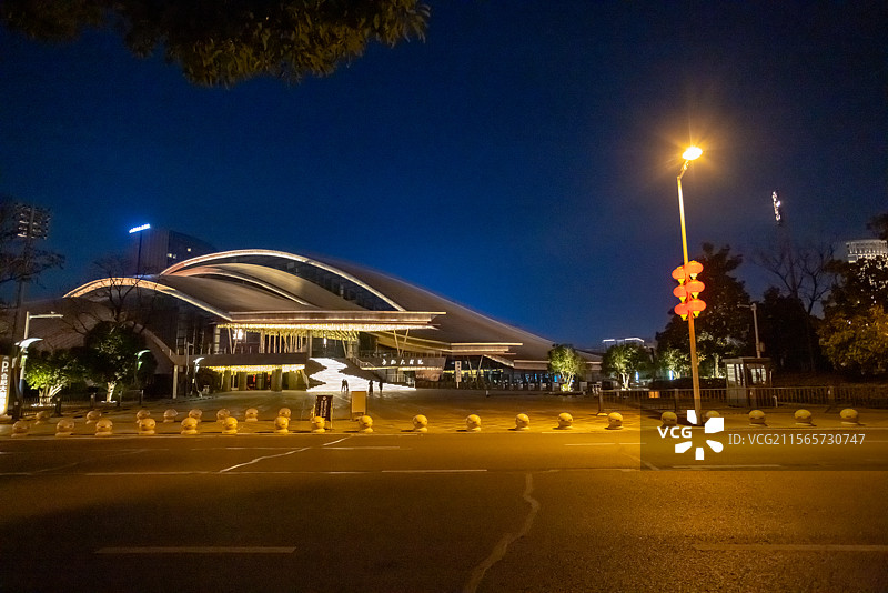 合肥大剧院夜景图片素材