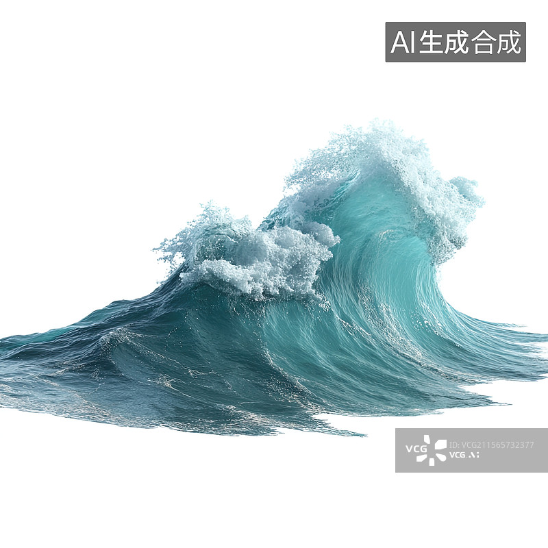 【AI数字艺术】逼真海浪特写素材图片素材