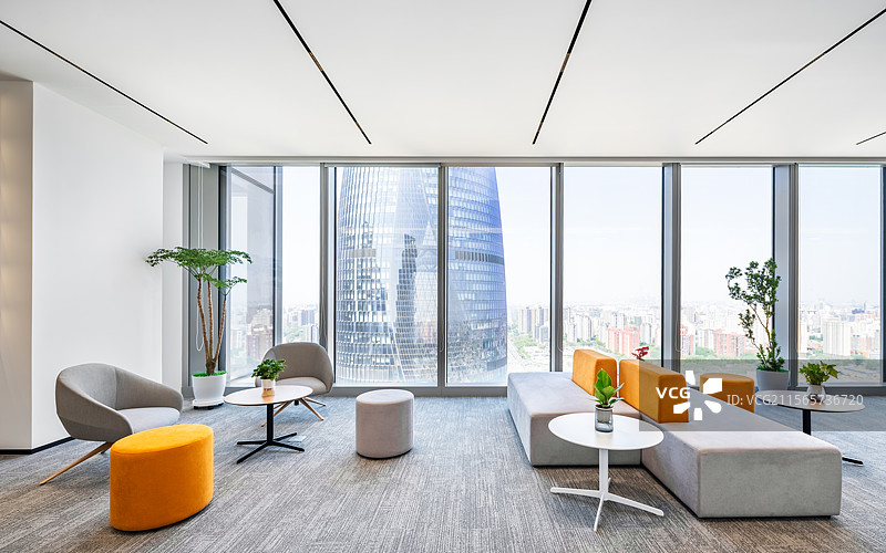 现代办公室会议室内部空间,样板间图片素材