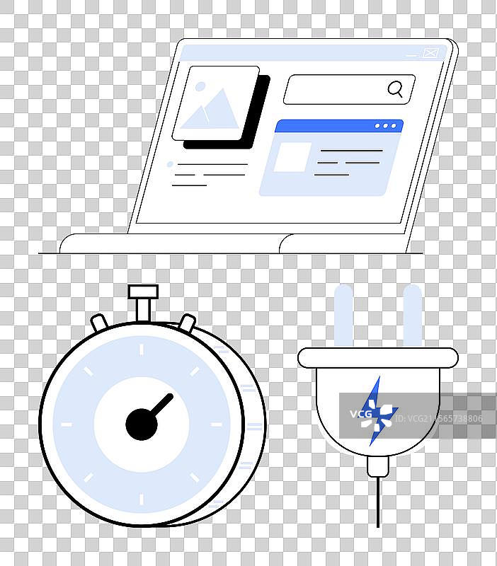 数字效率概念与网站界面图片素材