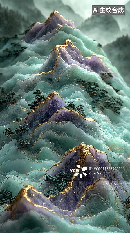 【AI数字艺术】柔和流动艺术设计背景图片素材