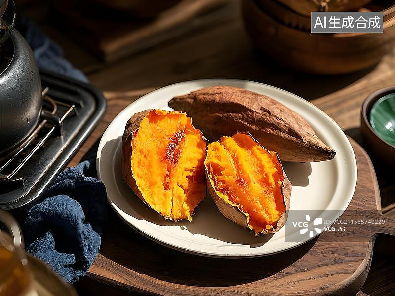 【AI数字艺术】烤地瓜图片素材