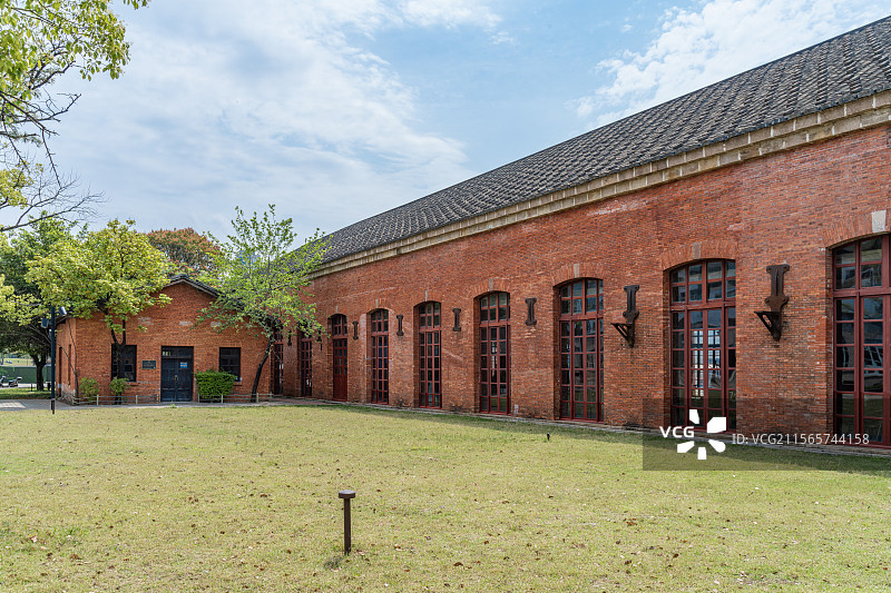 福建省福州市马尾区中国船政博物馆的近代红砖建筑图片素材