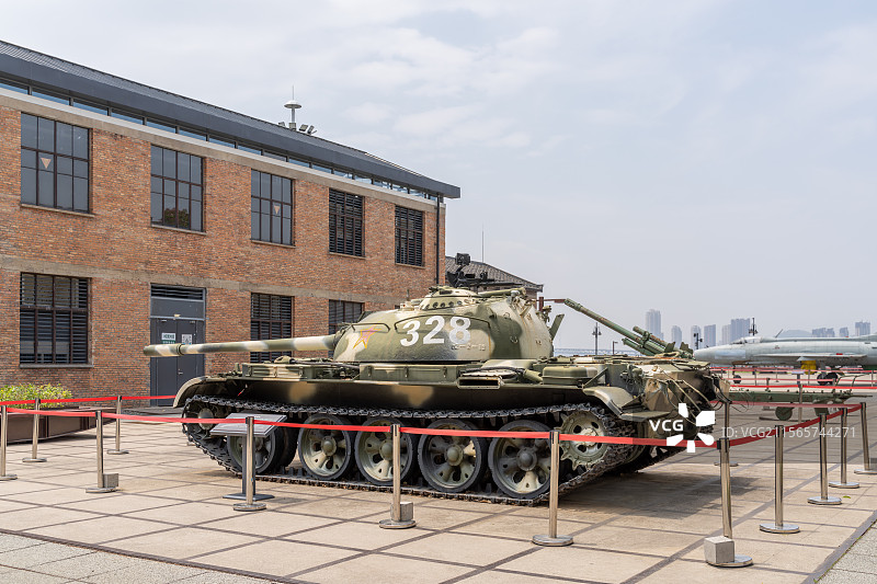 福建省福州市马尾中国船政文化博物馆里的坦克模型图片素材