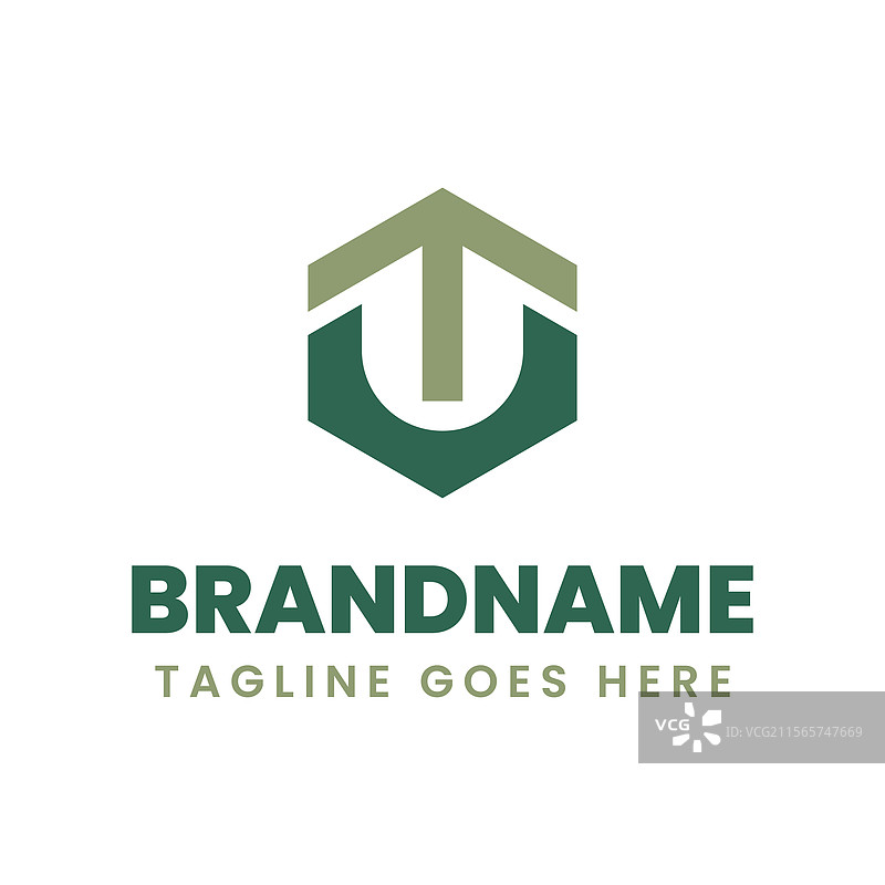 字母U箭头和卡巴标志，适用于旅游企业图片素材