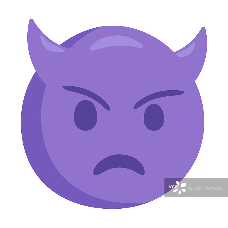 愤怒的角标志表情符号图标图片素材